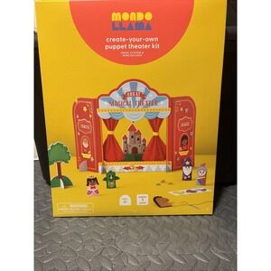Mondo Llama Create Your Own Magical Puppet Theater Kit Props Stickers fabric